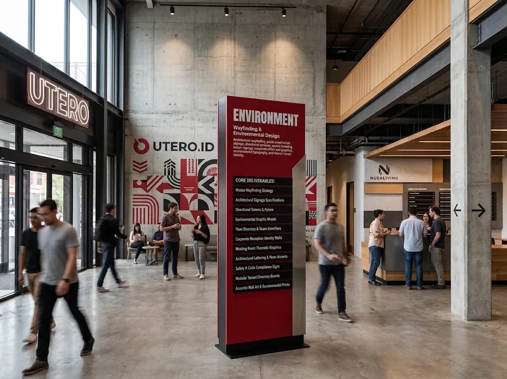 Environmental wayfinding and architectural signage by Utero Studio